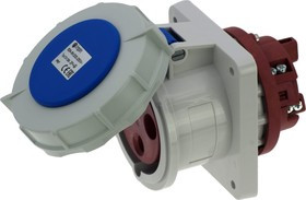 Встраиваемая розетка 63A/230V/1P+N+E/IP67, фланец 100x107 CA1264
