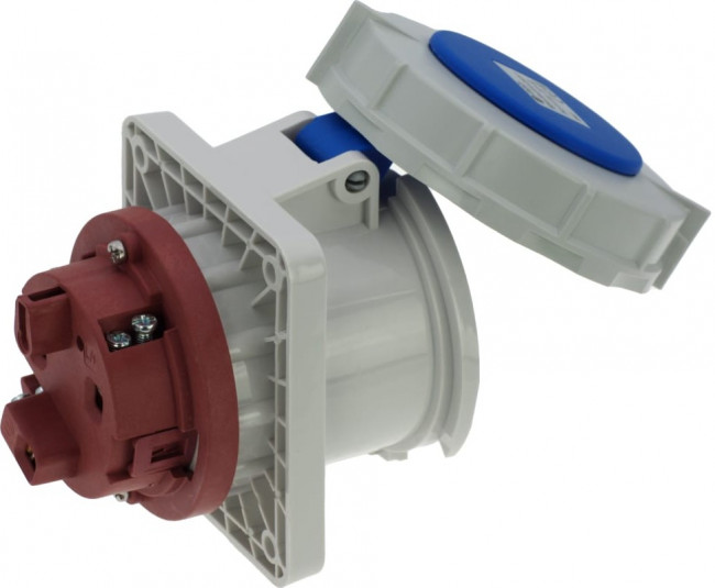 Встраиваемая розетка 63A/230V/1P+N+E/IP67, фланец 100x107 CA1264 Встраиваемая розетка 63A/230V/1P+N+E/IP67, фланец 100x107 CA1264