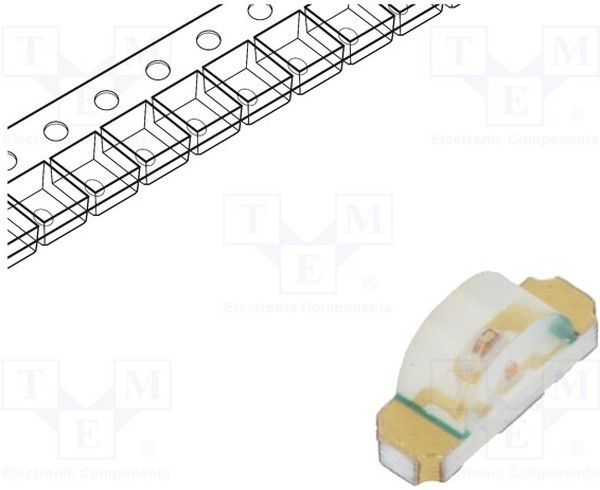HSMD-C110, Standard LEDs - SMD GaP Orange Org