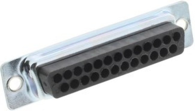 DBUH-25S, D-SUB CONNECTOR, RCPT, 25POS, CRIMP
