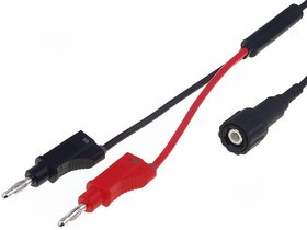 PJ7075R50-100B, Измерительный провод, 60ВDC, 3А, с осевым гнездом 4мм, Дл: 1м