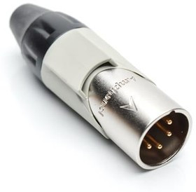 AX4M8M-AU, XLR Connectors 4P PIN M PLUG GLD W GRY MRK SLEEVE