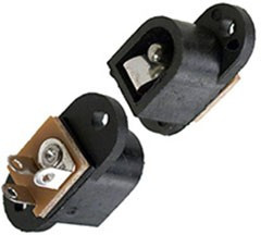 3-230, Разъем питания гнездо 5.5x2.5мм с отключением пластик на панель