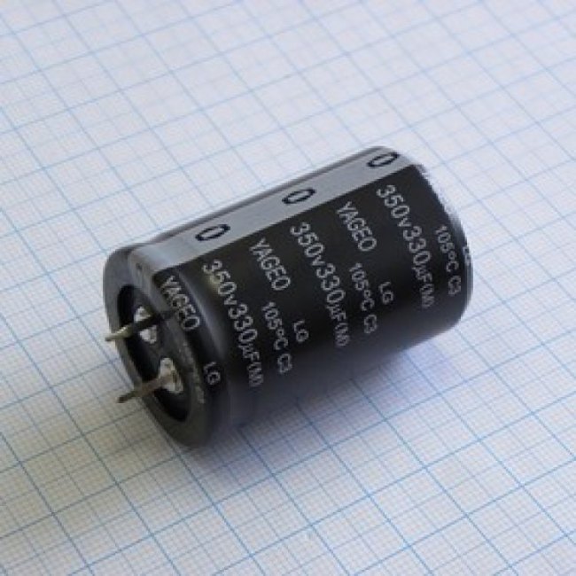 ECAP (К50-35), 330 мкФ, 350 В, 105°C, Конденсатор электролитический алюминиевый ECAP (К50-35), 330 мкФ, 350 В, 105°C, Конденсатор электролитический алюминиевый