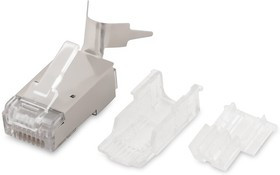 Коннектор Hyperline, RJ-45(8P8C) под витую пару, 10Gb категория 6A, экранированный, универсальный, с