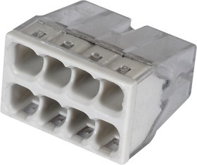 081-20-25, Строительно-монтажная клемма СКМ EU2.5-428 8 отверстия (0.75-2.5мм²) HLT 081-20-25, Строительно-монтажная клемма СКМ EU2.5-428 8 отверстия (0.75-2.5мм²) HLT