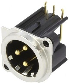 NC3MBHL, XLR Connectors 3P XLR RECEPT
