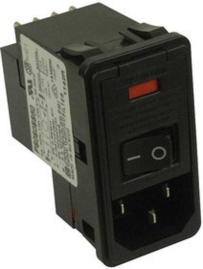 1-6609107-7, Filtered IEC Power Entry Module, IEC C14, General Purpose, 6 А, 250 В AC, 2-Полюсный выключатель 1-6609107-7, Filtered IEC Power Entry Module, IEC C14, General Purpose, 6 А, 250 В AC, 2-Полюсный выключатель