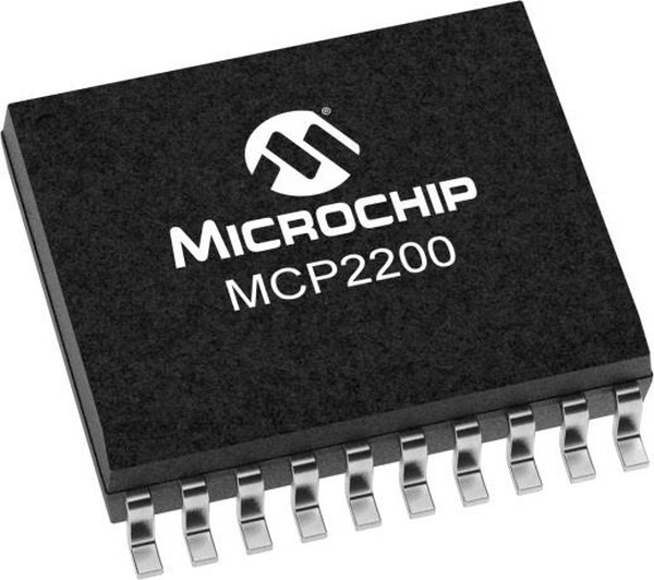 MCP2200-I/SO, USB 2.0 to UART Protocol Converter with GPIO UART Interface 3.3V/5V 20-Pin SOIC W Tube