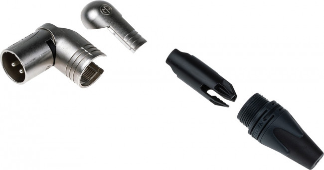 XLR plug, 3 pole, silver-plated, 2.5 mm², AWG 14, metal, NC3MRX