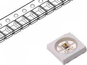WS2812S, Светодиод, SMD, 5050,PLCC6, RGB (полноцветный), 5x5мм, -25-80°C