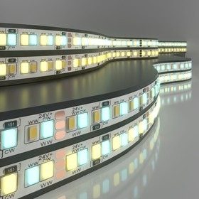 2835+2835 24V 240Led 16W IP20 / Лента светодиодная 240Led 16W IP20 MIX 3300/6500 теплый белый/холодный белый