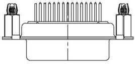 173109-0427, D-Sub Connector, Plug, DB-25, Radial Leads
