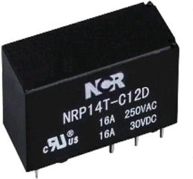 NRP-14T-C-12D, Реле 1 переключ. 12VDC, 16A/250VAC SPDT