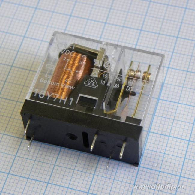 G2R-1 24DC, Реле 1 переключ. 24VDC, 10А/250VAC SPDT