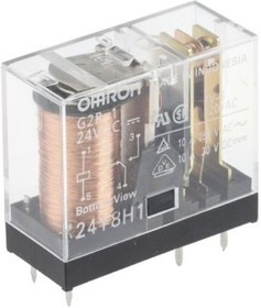 G2R-1 24DC, Реле 1 переключ. 24VDC, 10А/250VAC SPDT