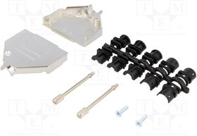 DTZK25-K, Корпус для разъемов D-Sub, D-Sub HD 44pin,D-sub 25pin, UNC4-40