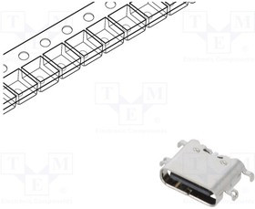 USB4515-GF-A, USB Connectors USB C Rec 6P SMT Mid Mnt 1.6mm