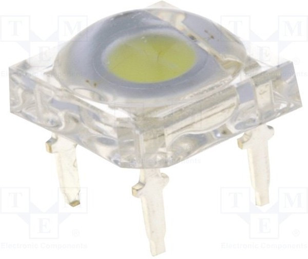 OSW44LZ5D1P, LED Super Flux; 7.62x7.62mm; white cold; 2180?3000mcd; 130°; 30mA