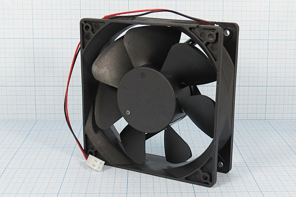 Вентилятор 120x120x38, напряжение 12В, ток 0,55А, выводы 2L, подшипник качения, JF1238B1HR-R JAMI Вентилятор 120x120x38, напряжение 12В, ток 0,55А, выводы 2L, подшипник качения, JF1238B1HR-R JAMI