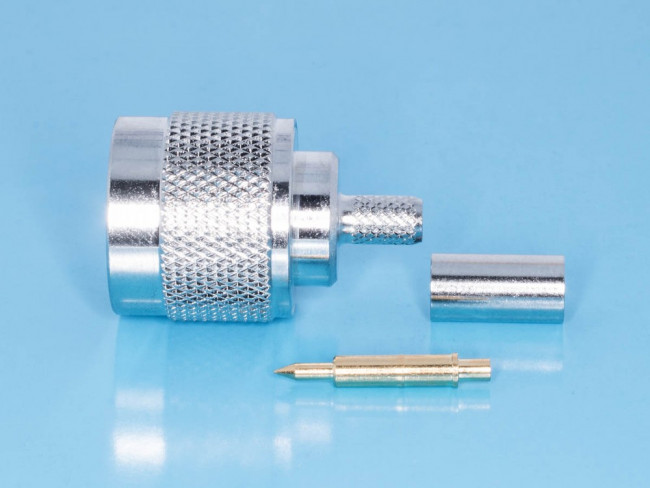 HYR-0303A (GN-303A) (N-7301A) (N-C58P), Разъем N, штекер, RG-58, обжим (Crimp) HYR-0303A (GN-303A) (N-7301A) (N-C58P), Разъем N, штекер, RG-58, обжим (Crimp)