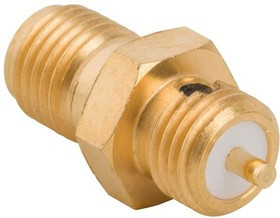 901-9841, RF Connectors / Coaxial Connectors BULKHEAD RECEPTACLE HEX FLANGE POST Au
