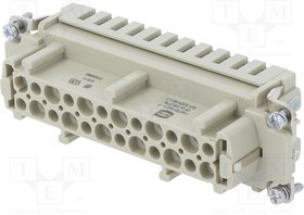 09340102716, Разъем: HDC; -40-125°C; размер 24В; Han Hv E®; 104x27мм; "мама"