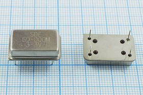 Кварцевый генератор 60МГц 3.3В,HCMOS/TTL в корпусе DIL14=FULL, гк 60000 \\FULL\T/CM\ 3,3В\OSC14\SDE