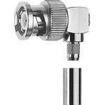 J01000A1258, Вилка, BNC, "папа", угловой 90°, 50Ом, RG223, RG400, пайка, обжим