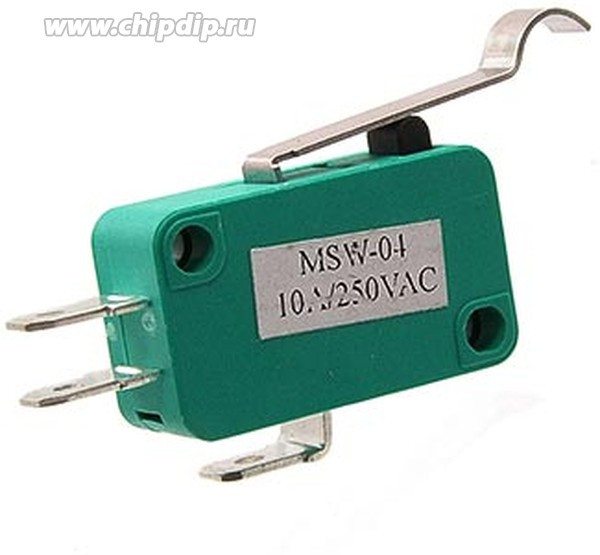 MSW-04 ON-ON, Микропереключатель с выносной планкой MSW-04, ON-(ON) SPDT 3P, 4 A, 250 В, вынос планки 24 мм MSW-04 ON-ON, Микропереключатель с выносной планкой MSW-04, ON-(ON) SPDT 3P, 4 A, 250 В, вынос планки 24 мм
