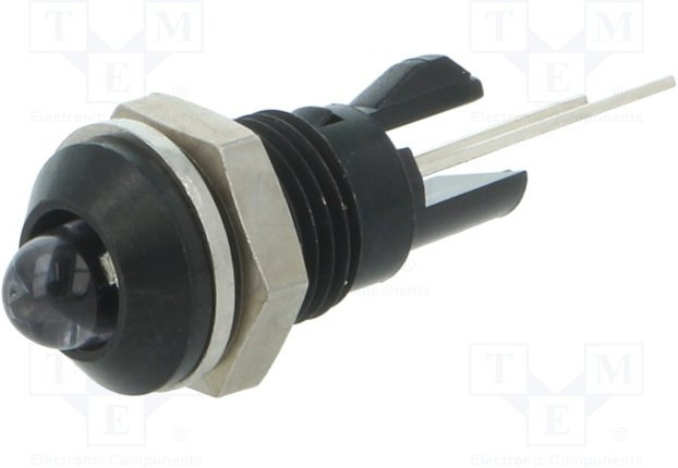 2665.8053, Индикат.лампа: LED, выпуклый, Отв: d8мм, на печатную плату, латунь