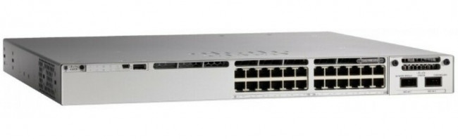 Catalyst 9300 24-port 1Gb copper with modular uplinks, PoE+, PS 1x715W, PoE+ 445W/720W, Network Essentials, C9300-24P-E