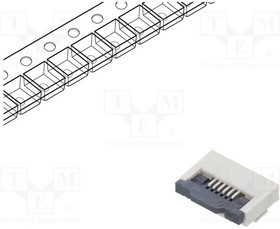 DS1020-11-6VBT1-R, Разъем: FFC (FPC); горизонтальный; PIN: 6; ZIF; SMT; луженые; 30мОм
