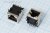 Разъем телефонный TJS-8P8C[RJ-45] розетка, контакты 8P, на плату, угловой экранированный, TJS-8P8C[RJ-45]