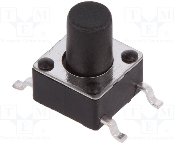 1301.9318, Тактильная кнопка, Top Actuated, SMD (Поверхностный Монтаж), Round Button, 160 гс 1301.9318, Тактильная кнопка, Top Actuated, SMD (Поверхностный Монтаж), Round Button, 160 гс