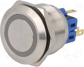 V25-11E-24B-S, Переключатель: антивандальный, Пол: 2, SPDT, 3A/220ВAC, 5A/24ВDC