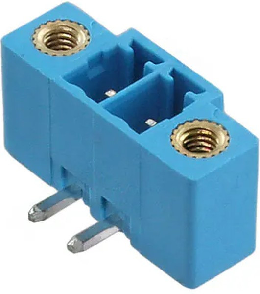 TBP02R1W-381-02BE, Pluggable Terminal Blocks Terminal block, pluggable, w screw lock, 3.81, receptical, 2 pole, blue