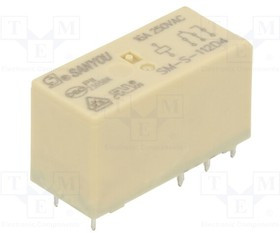 SM-S-112D4, Реле: электромагнитное; SPDT; Uобмотки: 12ВDC; Iконтакт.макс: 16А