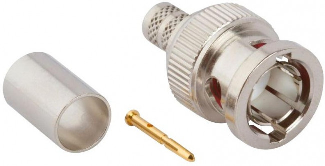 112957-11, RF Connectors / Coaxial Connectors BNC Straight Crimp Plug for B1694A75Ohm