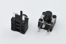 Тактовая кнопка, 4.5x 4.5x 5, контакты 2P+2Pкорпус
