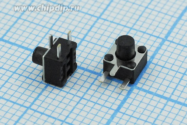 Тактовая кнопка, 4.5x 4.5x 5, контакты 2P+2Pкорпус