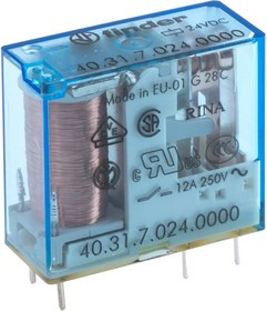 40.31.7.024.0000, Реле 1 переключ. 24VDC, 10A/230VAC SPDT