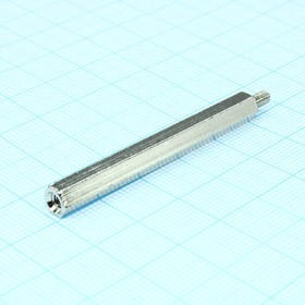 H-L5000-5600-5-03-1N1W, (PCHSN-50), Стойка латунная для печатной платы, шестигранная, М3, 50мм, отверстие- винт