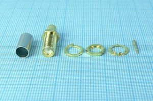 Гнездо reversSMA, под кабель RG58, под обжим, позолоченный, обратной полярности; №10013 гн reversSMA\RG58\обж\ позолоченный\обрат полярности Гнездо reversSMA, под кабель RG58, под обжим, позолоченный, обратной полярности; №10013 гн reversSMA\RG58\обж\ позолоченный\обрат полярности