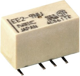 EE2-24SNU-L, Сигнальное реле, 24 В DC, DPDT, 2 А, серия EC2 и EE2, SMD (Поверхностный Монтаж)