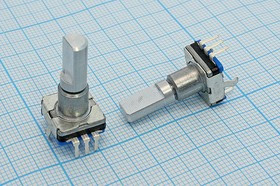 Датчик угла 30 позиций, ПКн, 12мм/F6x20, 5P, EC11E, энкодер