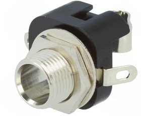 KLBM-3, Гнездо, Jack 6,3мм, "мама", mono, Кол-во полюс: 2, прямой, пайка