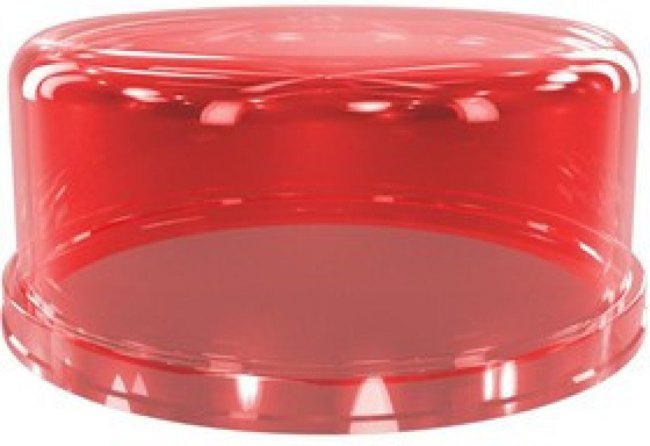 FLS-C80-353-000, DOME COVER, LUMINAIRE, 80MMX35MM, RED