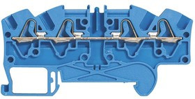 0 372 47, 372 Series Blue Feed Through Terminal Block, Spring Clamp Termination