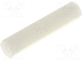 FIX-HP2-23, Дистанцирующая стойка с резьбой, шестигранная, полиамид, M2